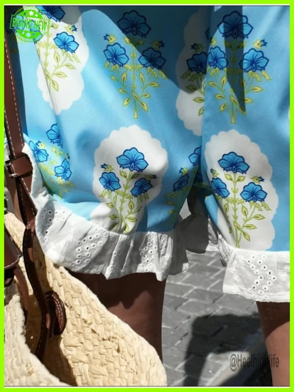 Floral Puff Sleeve Babydoll Blouse Ruffle Shorts Matching Set